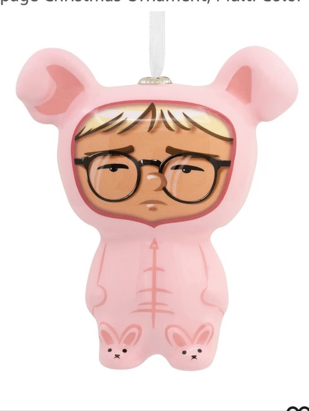 Hallmark A Christmas Story Ralphie in Bunny Suit Decoupage Christmas Ornament